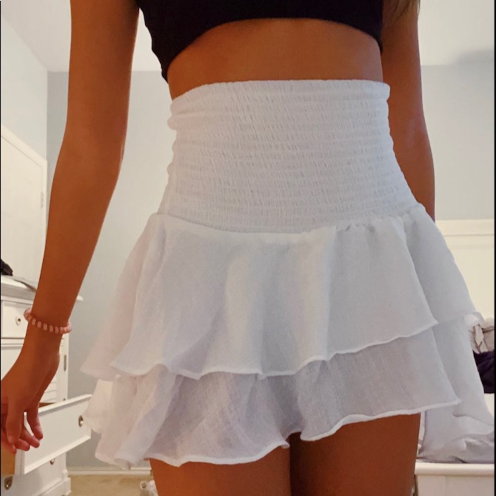 white dainty skirt